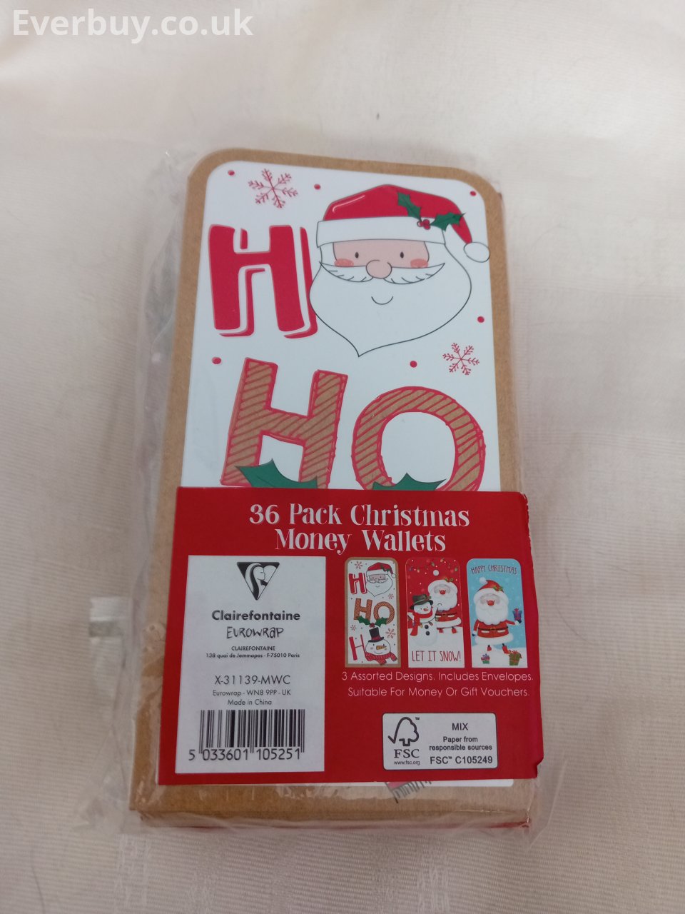 36 pack Christmas money wallets